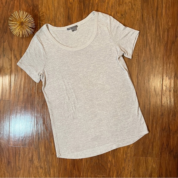 Vince Light Heather Gray Soft Knit Semi-Sheet Top Size XS Women’s - Picture 3 of 5